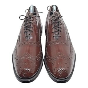 Allen Edmonds McAllister Wingtip Oxford Dress Shoe Mens 10C Narrow Brown  6265